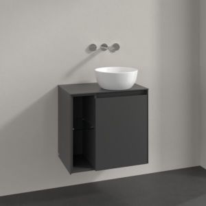 Meuble sous-vasque Villeroy et Boch Collaro C151B0VR 60x54,8x38cm, vasque à droite, éclairage LED 2,9W, graphite