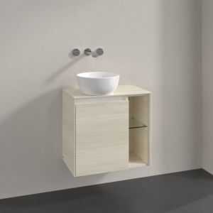 Villeroy und Boch Collaro Waschtischunterschrank C152B0AA 60x54,8x38cm, Waschtisch links, LED-Beleuchtung 2,9 W, white oak