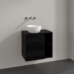Villeroy und Boch Collaro Waschtischunterschrank C15200AB 60x54,8x38cm, Waschtisch links, black oak