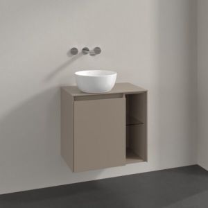 Villeroy und Boch Collaro Waschtischunterschrank C152B0VM 60x54,8x38cm, Waschtisch links, LED-Beleuchtung 2,9 W, taupe