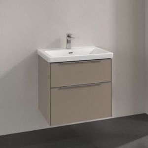 Villeroy und Boch Subway 3.0 Waschtisch-Unterschrank C57600VM 62,2x57,6x47,8cm, ohne LED/Griff Aluminium glänzend, taupe