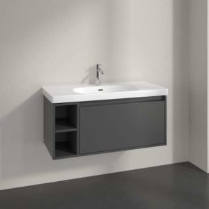 Villeroy and Boch Skyla vanity unit C79000VR 1 drawer, 972 x 436 x 439 mm, Graphite
