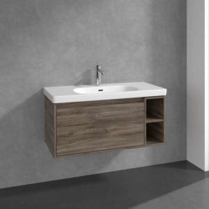 Meuble sous-vasque Villeroy et Boch Skyla C79100RK 1 tiroir, 972 x 436 x 439 mm, Chêne Pierre