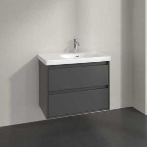 Meuble sous-vasque Villeroy et Boch Skyla C79700VR 2 tiroirs, 772 x 596 x 439 mm, Graphite