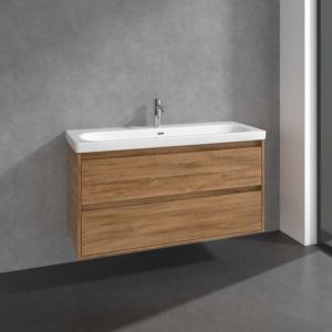 Villeroy and Boch Skyla vanity unit C80000RH 2 drawers, 1172 x 596 x 439 mm, Kansas Oak