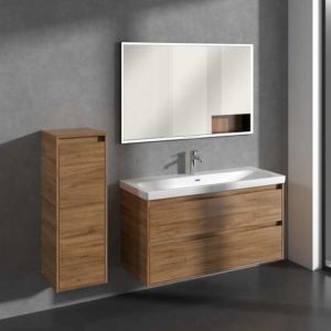 Meuble d&#39;appoint Villeroy et Boch Skyla C80200RH 1 porte, 1 tiroir, 350 x 1000 x 349 mm, chêne Kansas