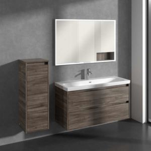 Villeroy and Boch Skyla side cabinet C80200RK 1 door, 1 drawer, 350 x 1000 x 349 mm, Stone Oak