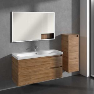 Meuble d&#39;appoint Villeroy et Boch Skyla C80201RH 1 porte, 1 tiroir, 350 x 1000 x 349 mm, chêne Kansas