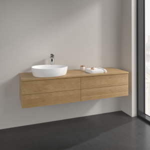 Villeroy and Boch Antao vanity unit K26151HN 160x36x50cm, tap hole, washbasin top color honey oak, honey oak