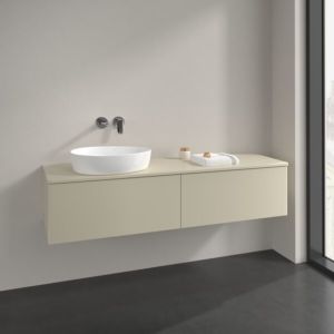 Villeroy und Boch Antao Waschtisch-Unterschrank K37010HJ 160x36x50cm, Waschbeckenplattenfarbe Lack, silk grey matt lacquer