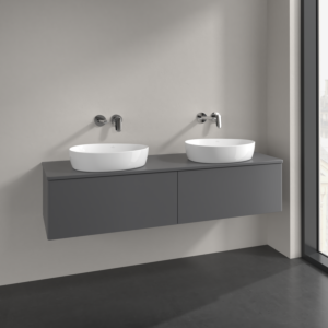Villeroy und Boch Antao Waschtisch-Unterschrank K39010GK 160x36x50cm, Waschbeckenplattenfarbe Lack, anthracite matt lacquer