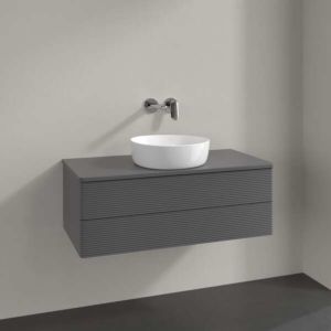 Villeroy and Boch Antao vanity unit L20110GK 100x36x50cm, washbasin top color lacquer, anthracite matt lacquer