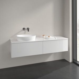 Villeroy und Boch Antao Waschtisch-Unterschrank L37010GF 160x36x50cm, Waschbeckenplattenfarbe Lack, glossy white lacquer