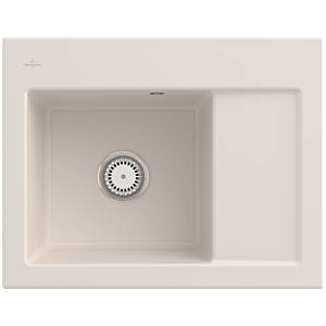 Villeroy und Boch Subway 45 Compact Einbauspüle 331200KR Einbauspüle links, 650 x 510 mm, crema CeramicPlus