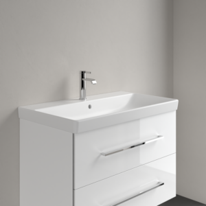 Villeroy und Boch Avento Möbel-Waschtisch 415680RW 800 x 470 x 165 mm, mit Überlauf, Stone White CeramicPlus