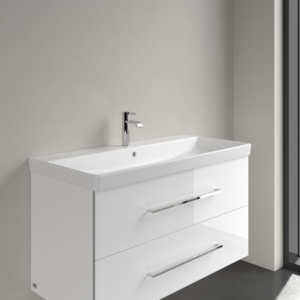 Villeroy und Boch Avento Möbel-Waschtisch 4156A5RW 1000 x 470 x 165 mm, mit Überlauf, Stone White CeramicPlus