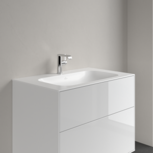 Meuble sous-vasque Villeroy &amp; Boch Finion 416481RW 800 x 500 x 160 mm, sans trop-plein, finition Céramique Blanc Pierre