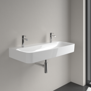 Villeroy & Boch Finion Waschtisch 4168A1R1 100x47cm, weiss, Ceramicplus, 2 Hahnlöcher