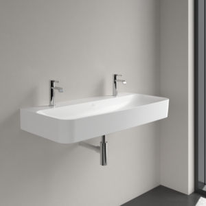 Lavabo Villeroy &amp; Boch Finion 4168A1RW 1000 x 470 x 165 mm, sans trop-plein, Céramique Blanc PierrePlus