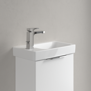 Villeroy und Boch Architectura Handwaschbecken 438548R1 48x27,5cm, Becken rechts, 1 Hahnloch, mit Überlauf, weiß C-plus