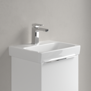 Villeroy und Boch Architectura Handwaschbecken 438746R1 45x36,5cm, Becken mittig, 1 Hahnloch, ohne Überlauf, weiß C-plus