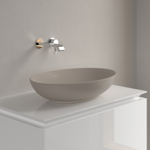 Villeroy &amp; Boch Loop &amp; friends countertop washbasin 4A4700AM 56x38cm, oval, without tap hole platform, with overflow, almond CeramicPlus