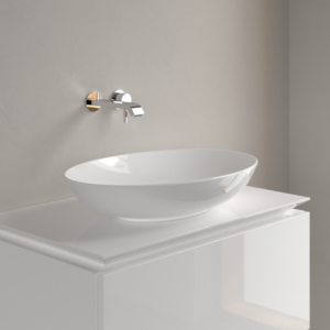 Villeroy and Boch Loop &amp; friends countertop washbasin 4A480101 62x42cm, oval, without tap hole bank, without overflow, white