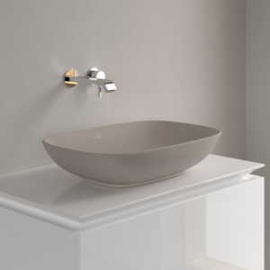 Villeroy and Boch Loop &amp; friends countertop washbasin 4A4900AM 56x38cm, without tap platform, with overflow, almond C-plus