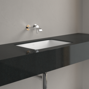 Villeroy and Boch Loop &amp; friends undermount washbasin 4A5701RW without tap hole bank, without overflow, 54 x 34 cm, stone white C-plus