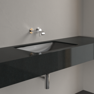 Vasque à poser sous plan Villeroy &amp; Boch Loop &amp; friends 4A5801S5, sans perçage pour robinetterie, sans trop-plein, 61,5 x 39 cm, CeramicPlus ébène