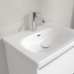 Villeroy and Boch Skyla washbasin 5A5165RW 65x46cm, for 3-hole tap, with overflow, Stone White C+, matt