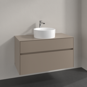 Villeroy et Boch Collaro meuble sous-vasque C03800VM 100x54,8x50cm, meuble sous-vasque au milieu, taupe