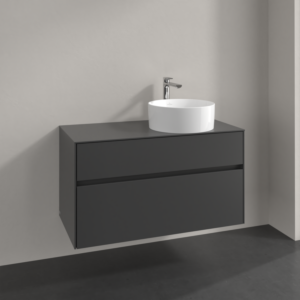 Villeroy et Boch Collaro meuble sous-vasque C04000VR 100x54,8x50cm, meuble sous-vasque à droite, graphite