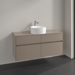 Villeroy et Boch Collaro meuble sous-vasque C04100VM 120x54,8x50cm, vasque au milieu, taupe