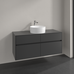 Villeroy et Boch Collaro meuble sous-vasque C04100VR 120x54,8x50cm, vasque au milieu, graphite