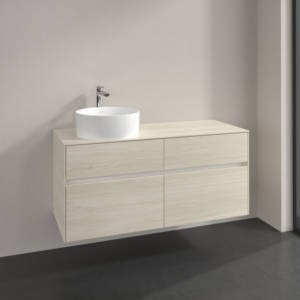 Villeroy et Boch Collaro meuble sous-vasque C042B0AA 120x54,8x50cm, meuble sous-vasque à gauche, éclairage LED 8,8 W, chêne blanc