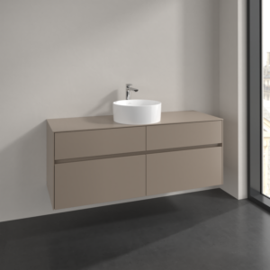 Villeroy et Boch Collaro meuble sous-vasque C04500VM 140x54,8x50cm, vasque au milieu, taupe