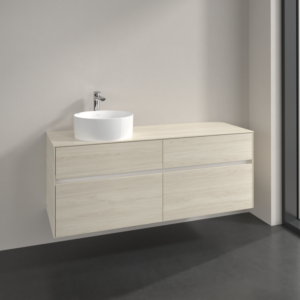 Villeroy et Boch Collaro meuble sous-vasque C04600AA 140x54,8x50cm, meuble sous-vasque à gauche, chêne blanc