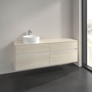 Villeroy et Boch Collaro meuble sous-vasque C05000AA 160x54,8x50cm, meuble sous-vasque à gauche, chêne blanc