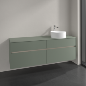 Villeroy and Boch Collaro vanity unit C05100AF 160x54.8x50cm, washbasin right, soft green