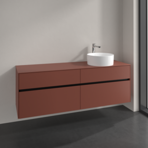 Villeroy und Boch Collaro Waschtischunterschrank C05100AH 160x54,8x50cm, Waschtisch rechts, wine red