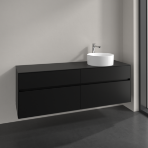 Villeroy and Boch Collaro vanity unit C05100VL 160x54.8x50cm, washbasin right, volcano black