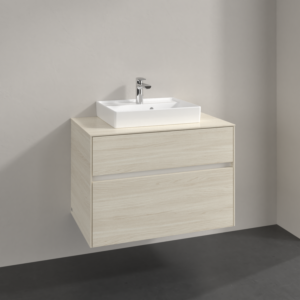 Villeroy et Boch Collaro meuble sous-vasque C06900AA 80x54,8x50cm, vasque centrale, chêne blanc