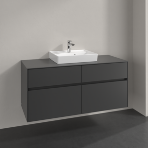 Villeroy et Boch Collaro meuble sous-vasque C07000VR 120x54,8x50cm, vasque au milieu, graphite