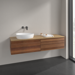 Villeroy and Boch Antao vanity unit L26011HM 160x36x50cm, washbasin top colour honey oak, warm walnut, with lighting