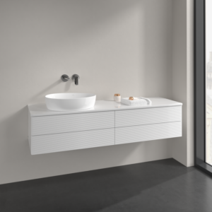 Villeroy and Boch Antao vanity unit L26110GF 160x36x50cm, washbasin top colour lacquer, glossy white lacquer, with lighting