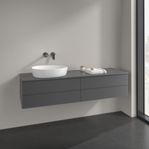 Villeroy and Boch Antao vanity unit L26110GK 160x36x50cm, washbasin top colour lacquer, anthracite matt lacquer, with lighting