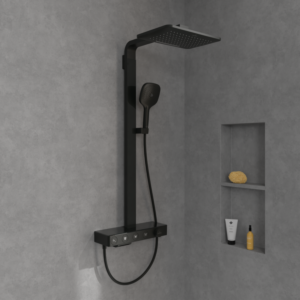 Villeroy und Boch Infinity Showers Duschsystem TVS110005000K5 413x1055x561mm, eckig, Wandmontage, matt black