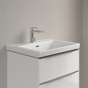 Villeroy & Boch Subway 3.0 Lavabo mural 4A7060R1  60 x 47 cm, 1 trou de robinetterie/avec trop-plein, Blanc, CeramicPlus
