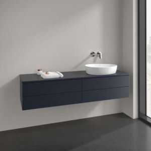 Villeroy und Boch Antao Waschtisch-Unterschrank K27110HG 160x36x50cm, Waschbeckenplattenfarbe Lack, midnight blue matt lacquer